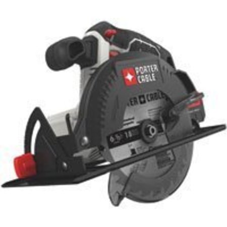 PORTER-CABLE Circular Saw, Bare Tool, 20 V Battery, Lithium-Ion Battery, 6-1/2 in Dia Blade, Black/Silver PCC660B